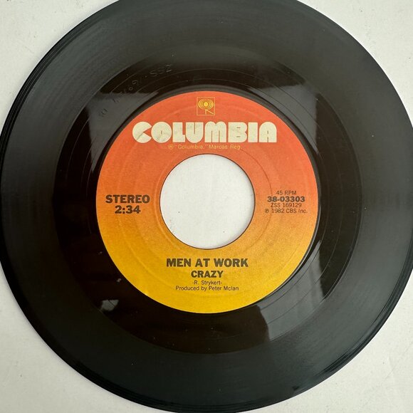 Men At Work – Down Under Columbia Vinyl, 7", 45 RPM Single 1982 - Picture 1 of 4